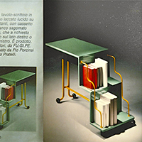 'Scatto' - Tavolo-scrittoio. Porcinai/Pratelli- FU.GI. PE. 1987