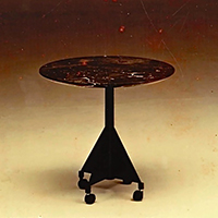 Tavolino con ruote. Porcinai/Pratelli. Valdera marmi 1989